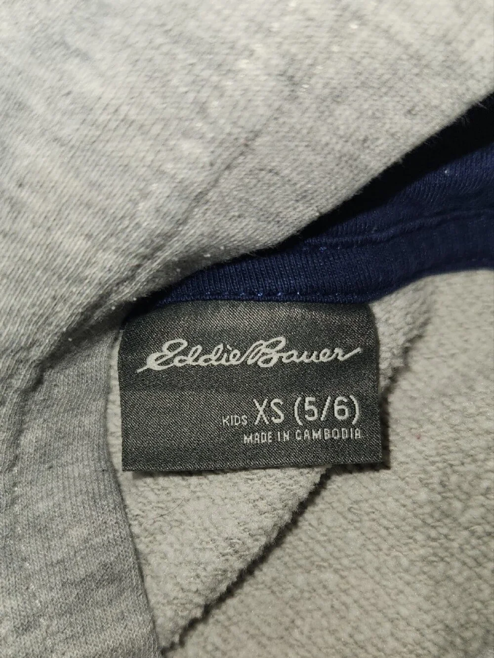 Eddie Bauer Kids Explore Bear Graphic Hoodie Gray Size XS 5/6